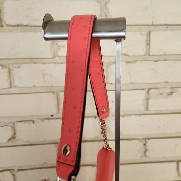 Euc Kate Spade Portola Valley Ostrich Embossed Leather Satchel Handbag - Picture 6 of 15